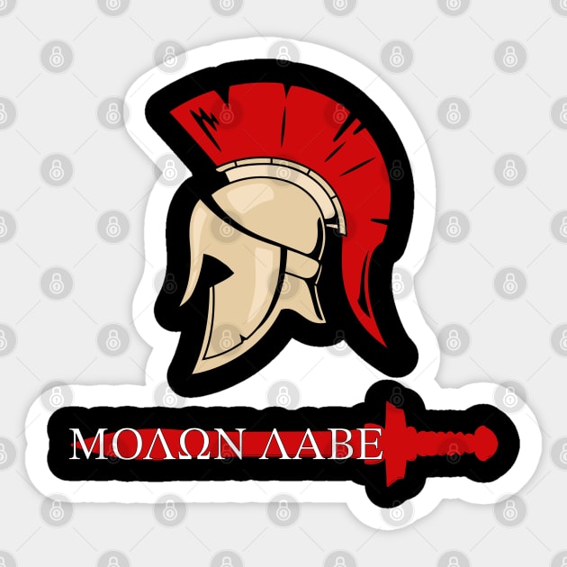 Spartan Molon Labe Sword Sticker by Scar